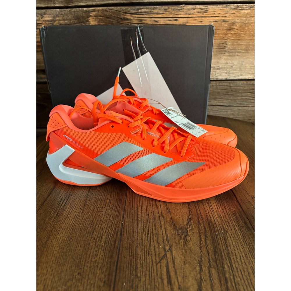 Adidas Adizero Ubersonic 5 M Mens Tennis Shoes Solar Orange Silver JR1734 11.5